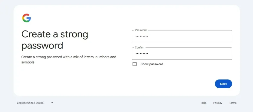 注册的Gmail邮箱地址